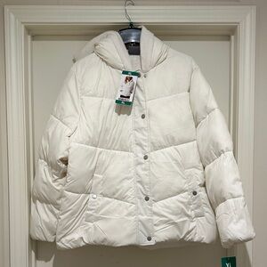 32 Degrees Women's Ivory Puffer Jacket